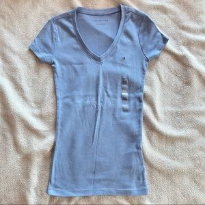tommy hilfiger v-neck short sleeve tshirt
